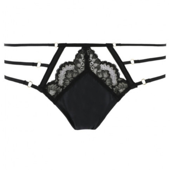 Lise Charmel Lingerie Nouvel Eros Collection Black Strapy Thong - Picture 1 of 12